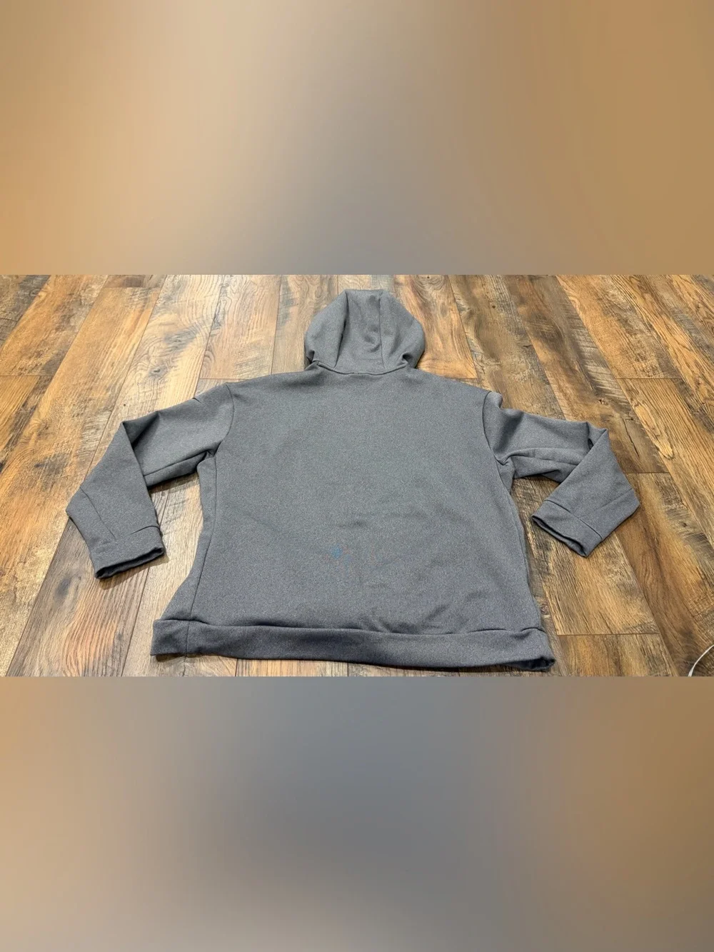 Nike Hoodie Sweatshirt Women’s Size Large Gray Fleece Pullover Side Pockets Logo